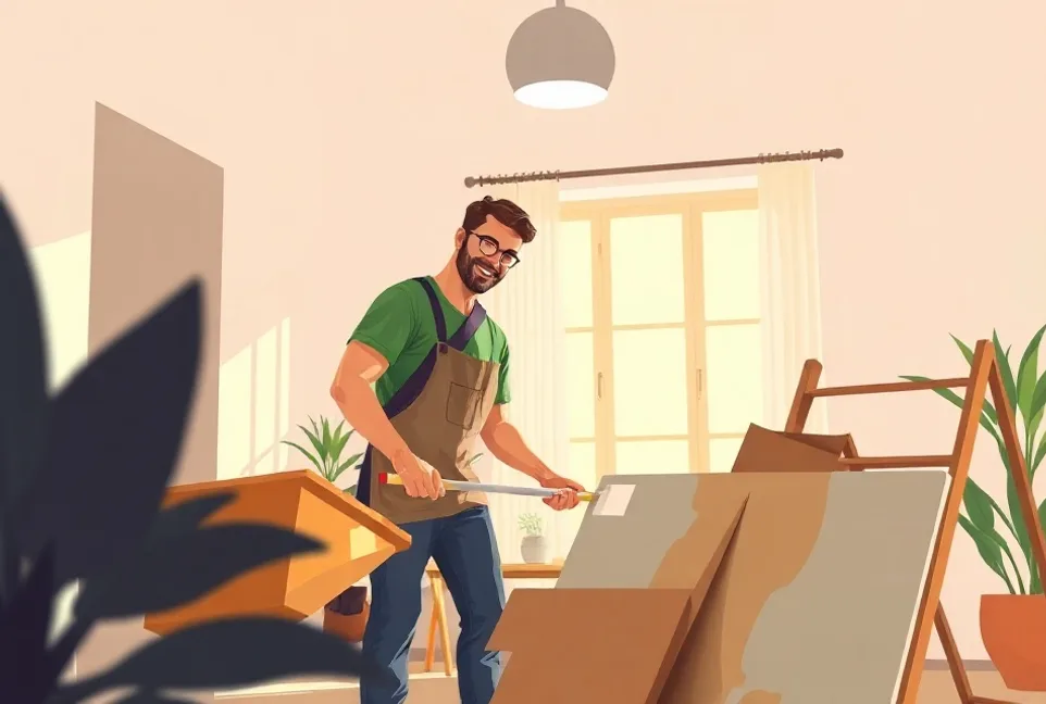 Intérieur rénové après travaux de peinture à Orange